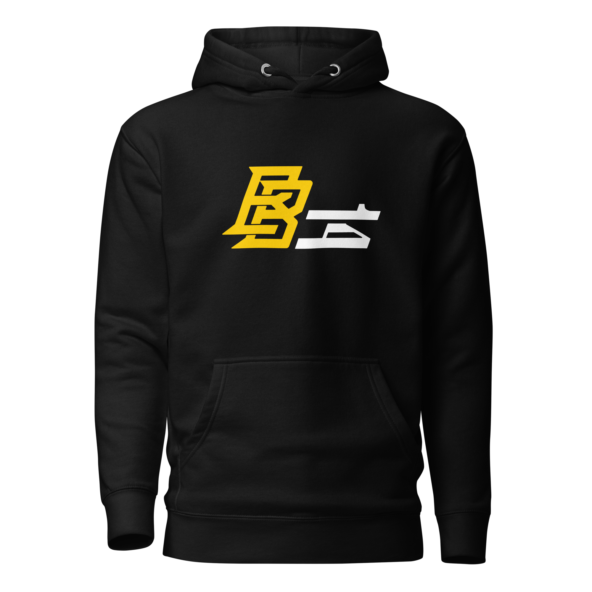 Yellow Logo 14 Hoodie - Black