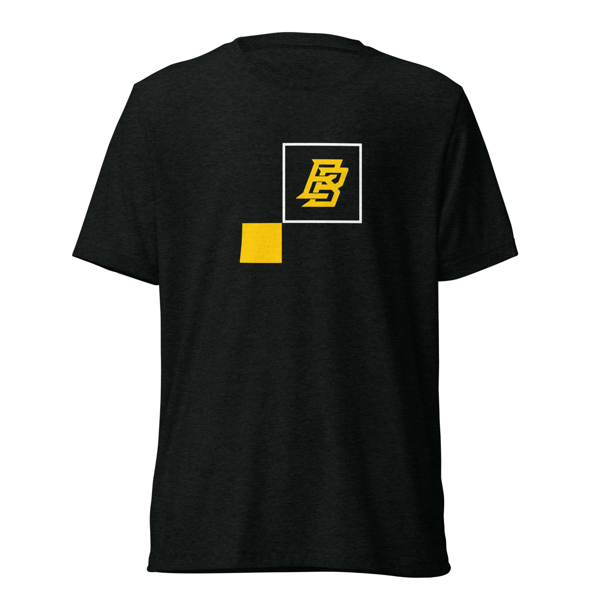 Yellow Square T-shirt With Back Number - Black