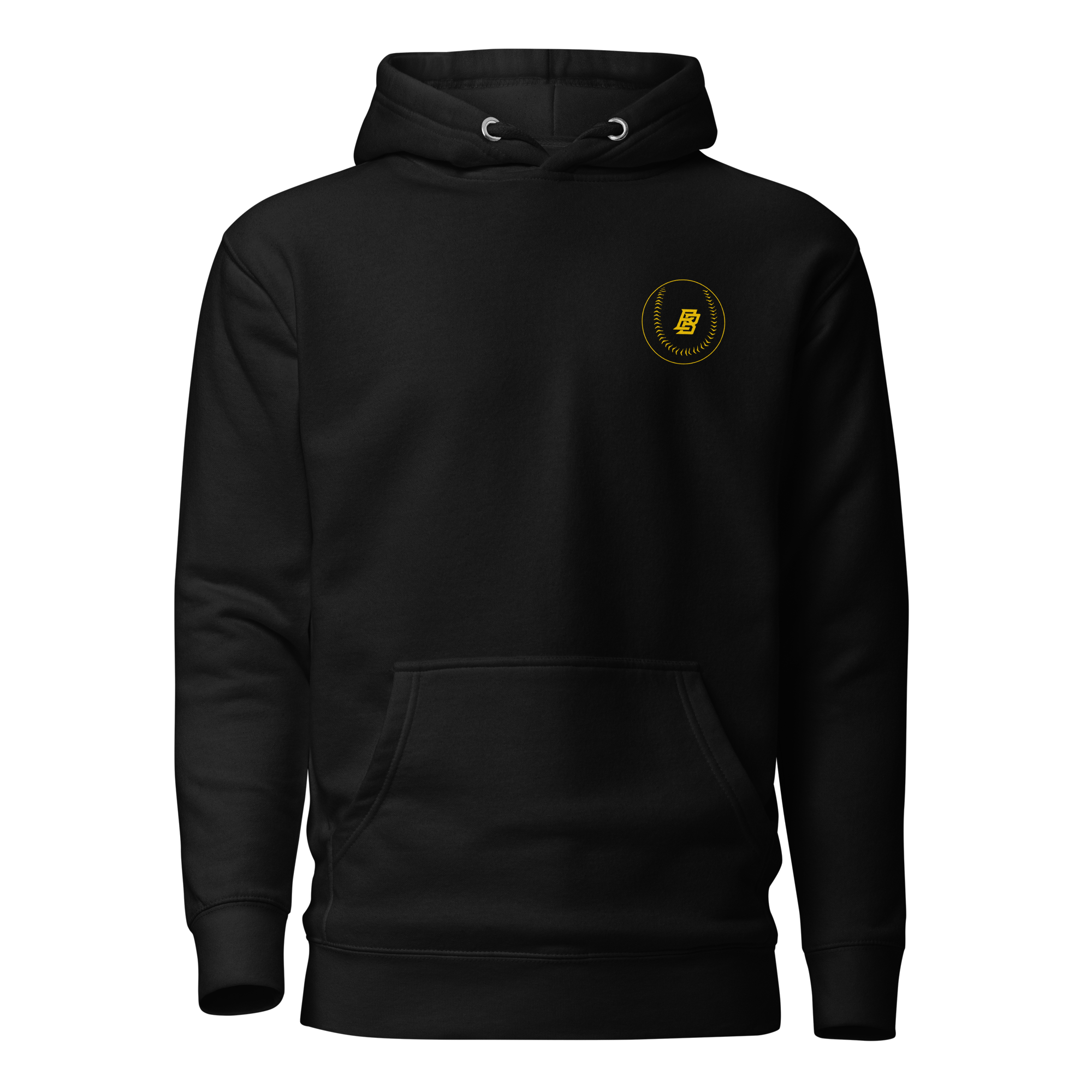 Yellow Baseball Hoodie - Black