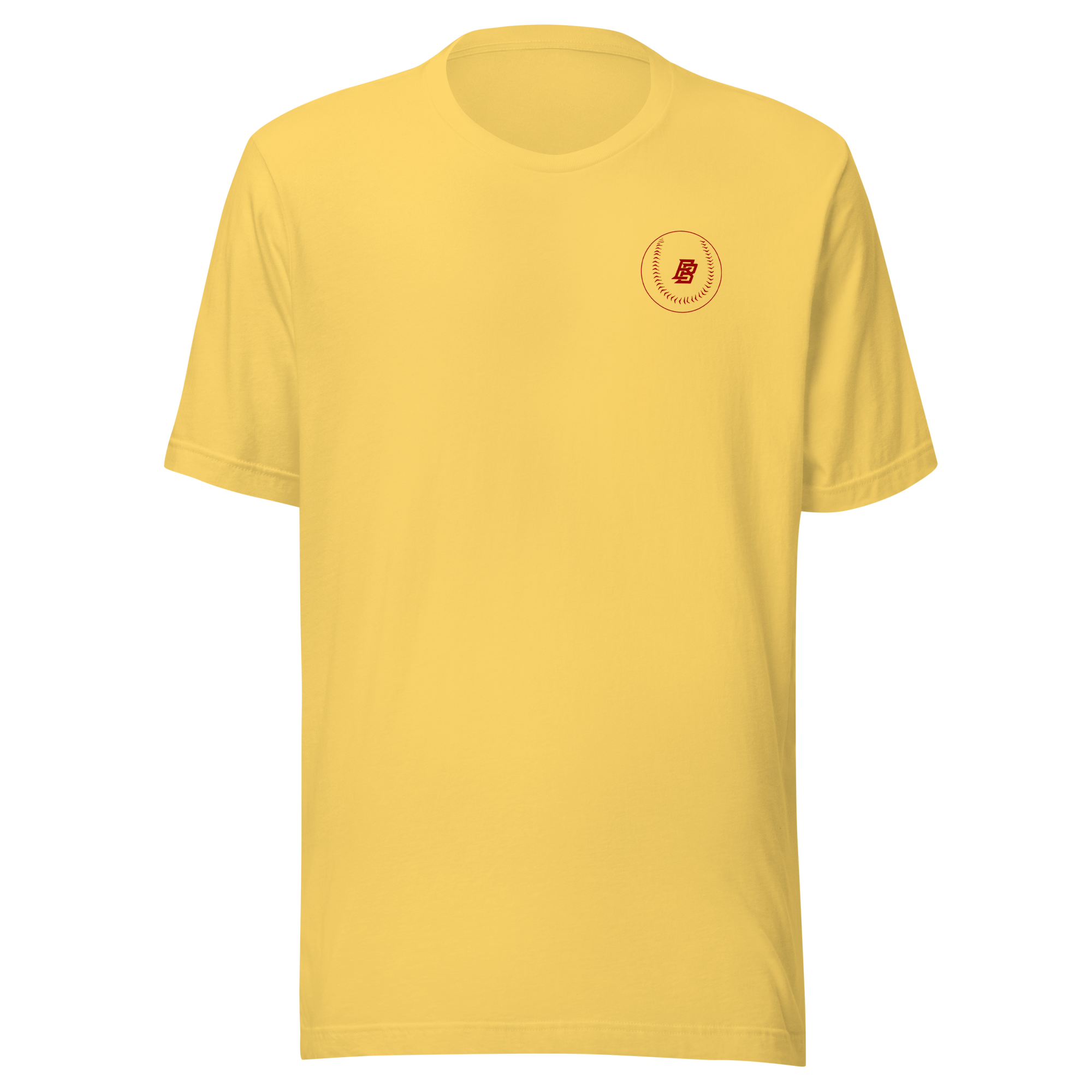 Baseball T-shirt With Back Number - Yellow