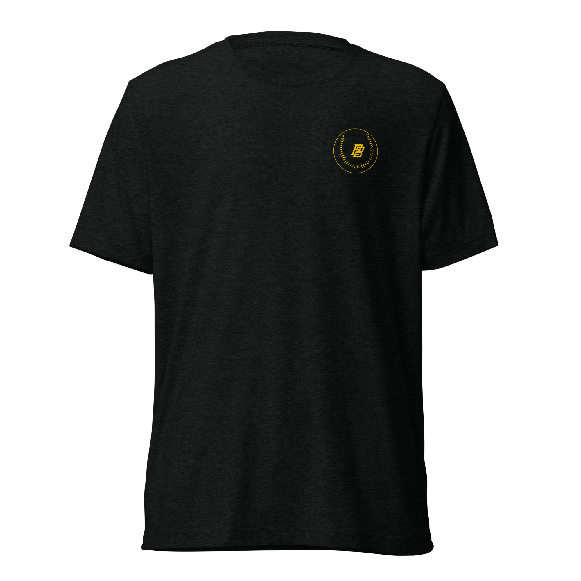 Yellow Baseball T-shirt With Back Number - Black